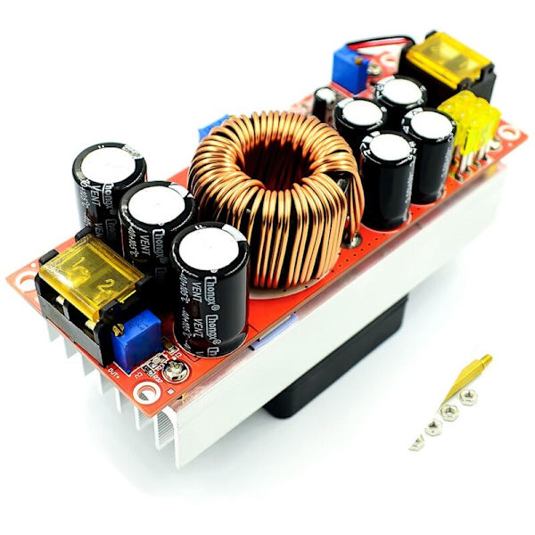 1500W DC-DC Spänningsomvandlare CV Boost-omvandlare Justerbar Modul Effekt DC 12-60V till 12V-90V