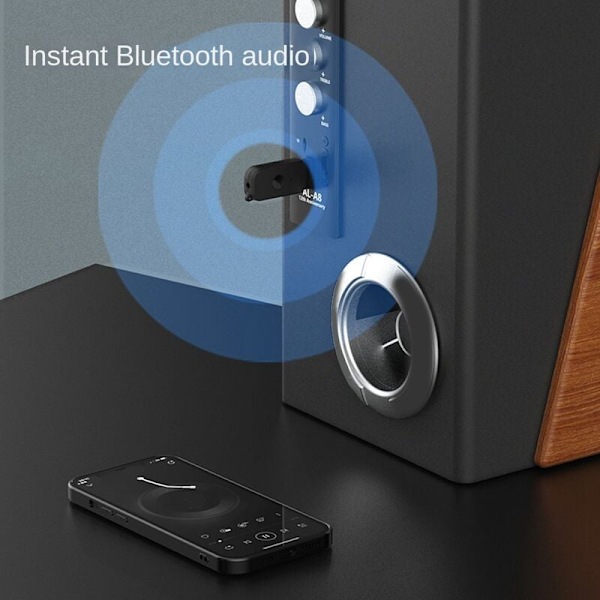 USB Bluetooth-mottaker Bluetooth-sender 5.3 Lydmottakeradapter for datamaskin TV Lyd Biladapter
