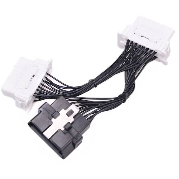 30CM OBD2 OBDII J1962 16-nastainen Y-kaapeliliitin Auton jatkokaapeliadapteri