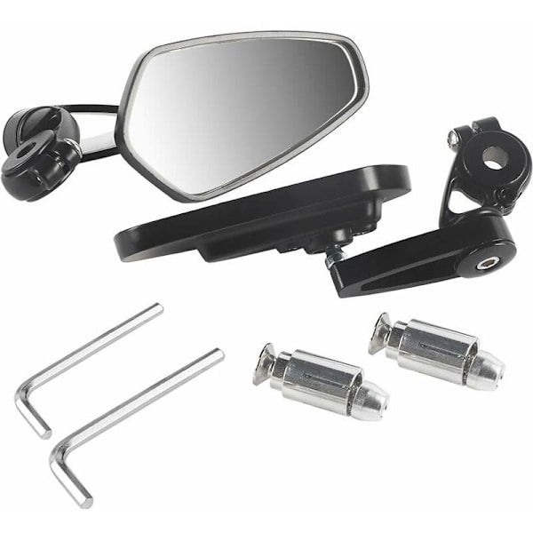 1 Par Sidospeglar 22mm, Universal CNC-Speglar Klar Syn Motorcykel Styrändespeglar Par Sidospeglar Ersättningsdelar för MT-03 MT-09 FZ-
