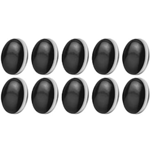 10 stycken magnetiska gardinvikter Draperivikter Magnet duschgardinvikter Botten för duk Gardin, Svart