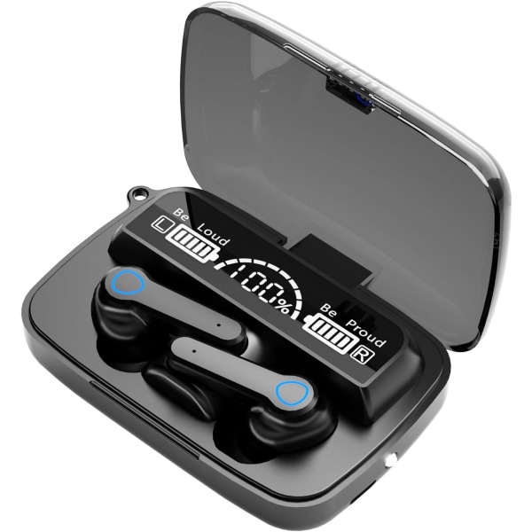 Nappikuulokkeet, langattomat nappikuulokkeet Bluetooth kuulokkeet, Stereo Deep Bass, Bluetooth 5.3 Touch Control -kuulokkeet, Mini Earbuds -mikrofoni-korvakuulokkeet