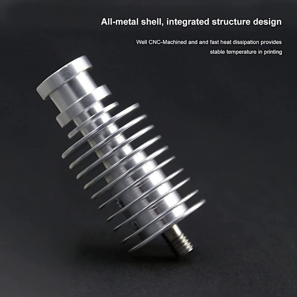 För I3 Hotend 12V med 2 stycken 0,4 mm härdat stål för V6 munstycken för 3D-utskrift Hotend Extruder
