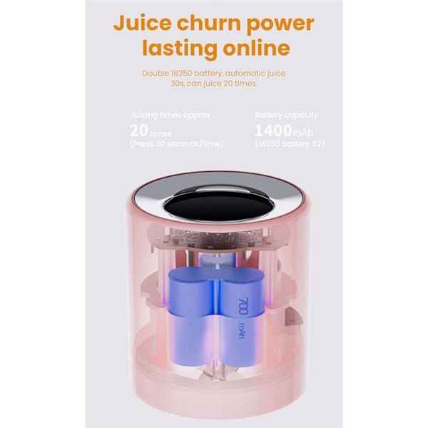 Bærbar Blender Personlig Juicer Frugtkop Appelsin Juicer Smoothie Blender Køkken Tilbehør Værktøjer, Pink