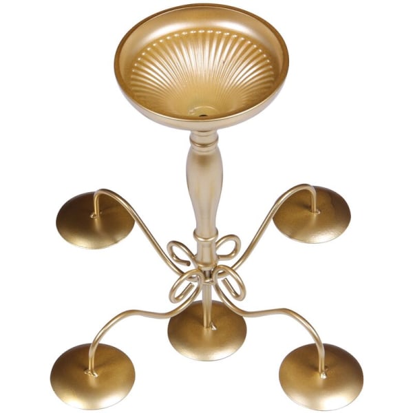 Jernkunst Bryllup Lysestager Vintage Metal Candelabra Romantisk Stearinlys Middag Lysestager Fem Hoveder Hjem Indretning