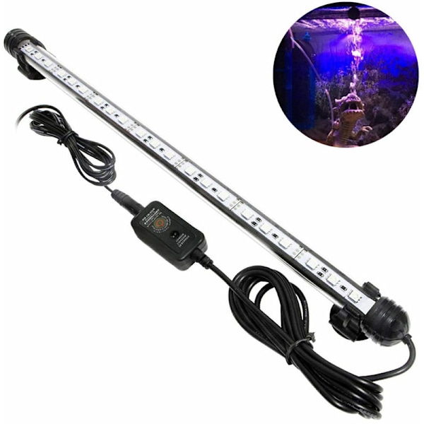 Neddykkelige LED Akvarielys, Akvarielys med Timerstyret Tænd/Sluk, LED-Strimler til Fiskekummer, 38cm