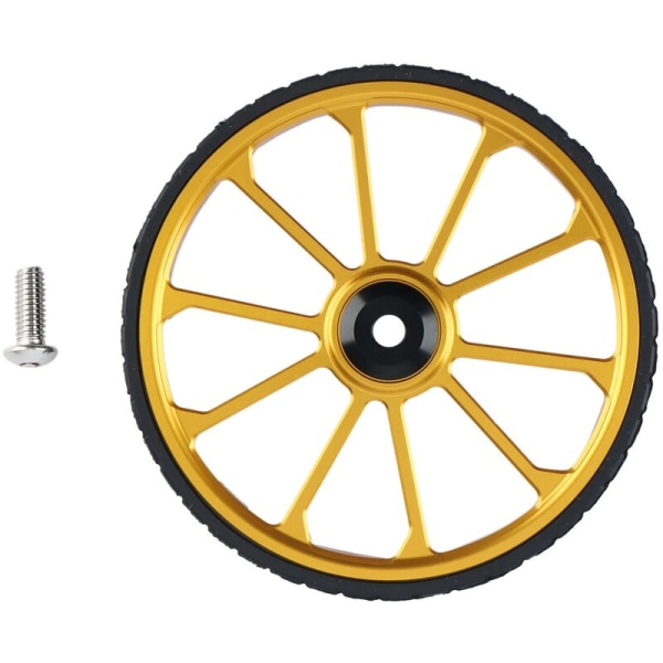 Sammenklappelig cykel let hjul til Brompton/Birdy CNC aluminiumlegering let hjul ultralet vandtæt leje skubbehjul, guld