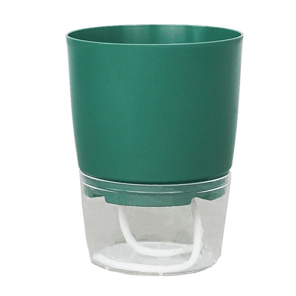 Automatisk vanning vase pot automatisk vanning planter rund planting oppbevaring basseng planting verktøy grønn