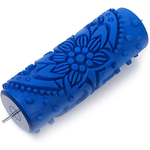 Rullningsmönster Rulle，1PCS Gummi Gnidningsfärg Rulle Diy Set för Dekorativa Textur Rullar för Väggmålare