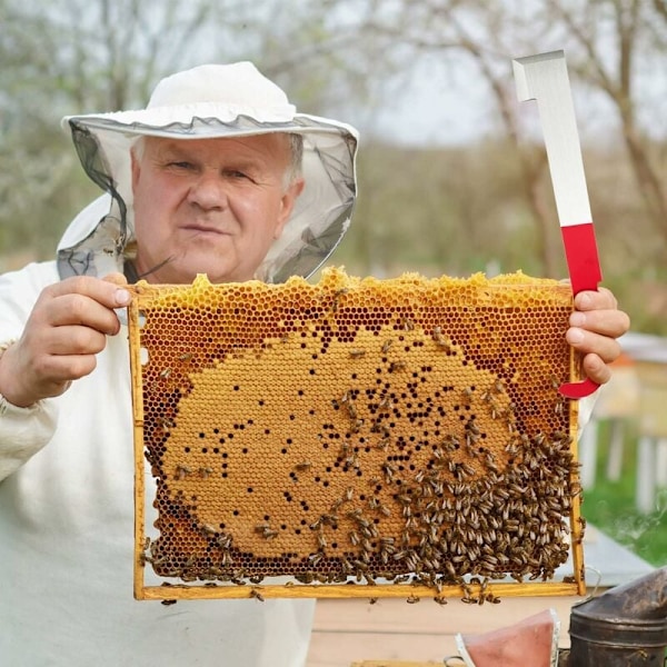 Bi Hive Tool J-Hook Biavl Tilbehør 2 Pakke Rustfrit Stål Bi Skraber Ramme Løfteudstyr til Biavler（274cm）