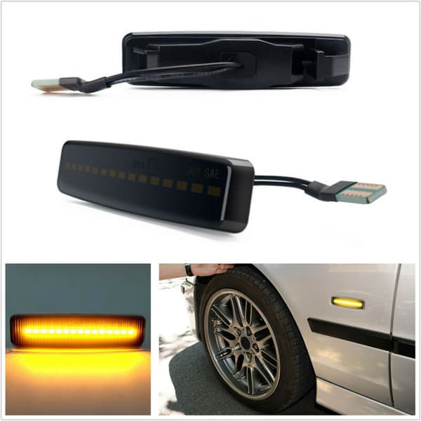 LED-sidomarkeringsljus dynamisk blinkers rökt för E39 5ER 1995-2003
