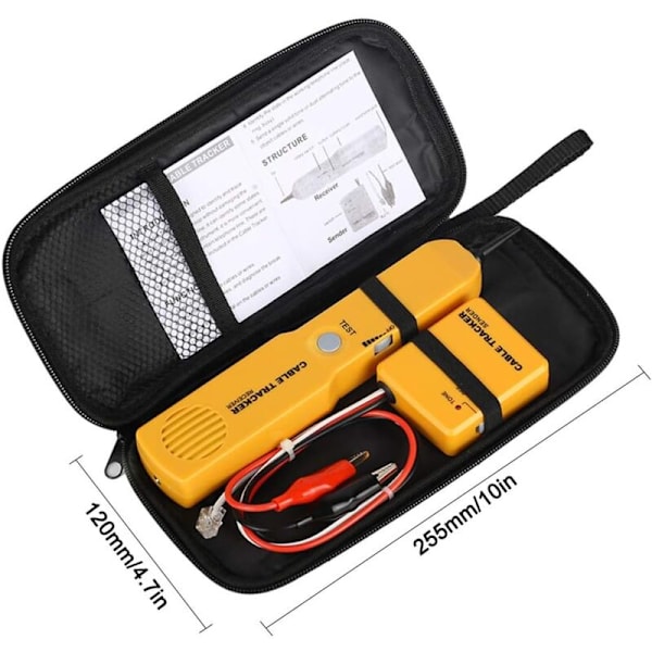 Krets-tester, ledningsfinner og tonegenerator, nettverkskabeltester RJ-11-kontakt, lednings- og kabelfinner og -lokalisator, kretskontinuitetstest