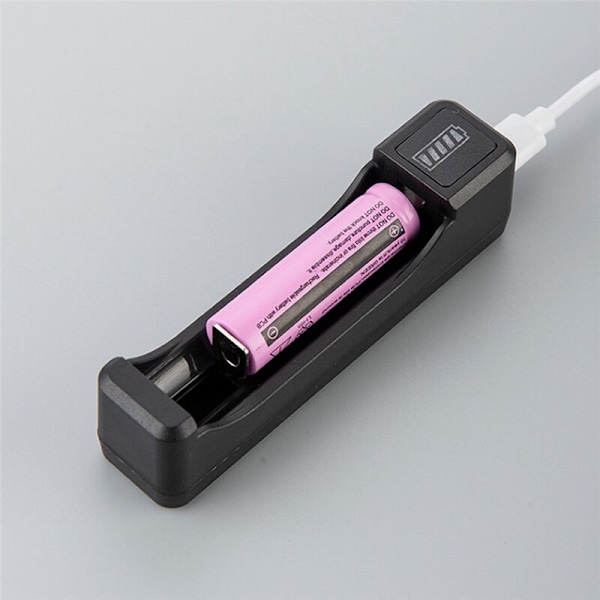 18650 Oplader med Type-C Kabel Smart Lithium Batteri 4.2V til 14500 26650 18650, 3 Slots