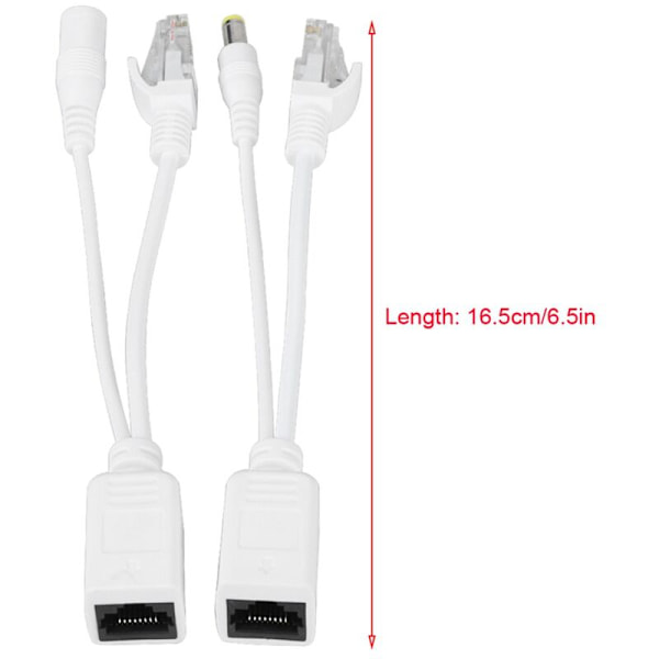 10 Paria Poe IP-kameran RJ45 Ethernet-kaapeli-injektorin sovitin DC 12V -