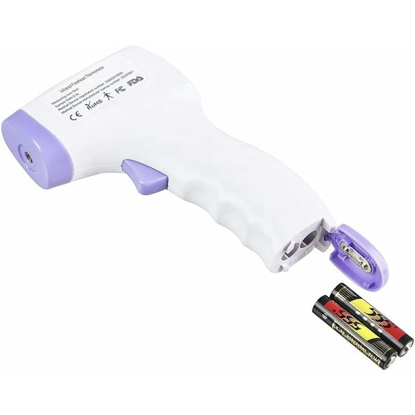 Medisinsk infrarød pannetermometer berøringsfritt termometer for voksne barn baby, LCD-skjermmodus med fargerike indikatorer lydalternativ, og