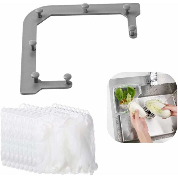 200-pack Triangulära Diskbänksfilter, Matresterfilter med Nätpåse, Fe Köksbänk, Lämplig för Att Filtrera Köksrester - DENUO