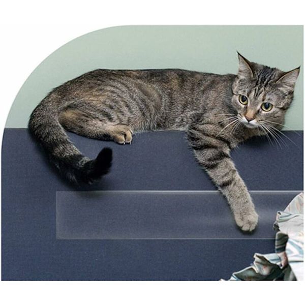 Anti-Scratch Kattetræningstape Nemt Klart Klæbebånd Anti-Scratch Afskrækkende Tape til Katte Dobbeltsidet Kattetræningstape, Transparent(Enkelt Rulle