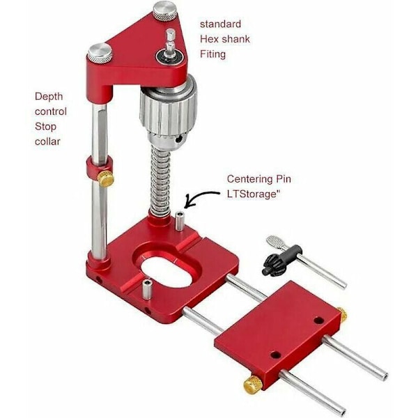 Borrguide för träbearbetning - Automatisk bärbar borrmaskin, tillbehör 1/4\" hexborr, för 1/2\" Dr