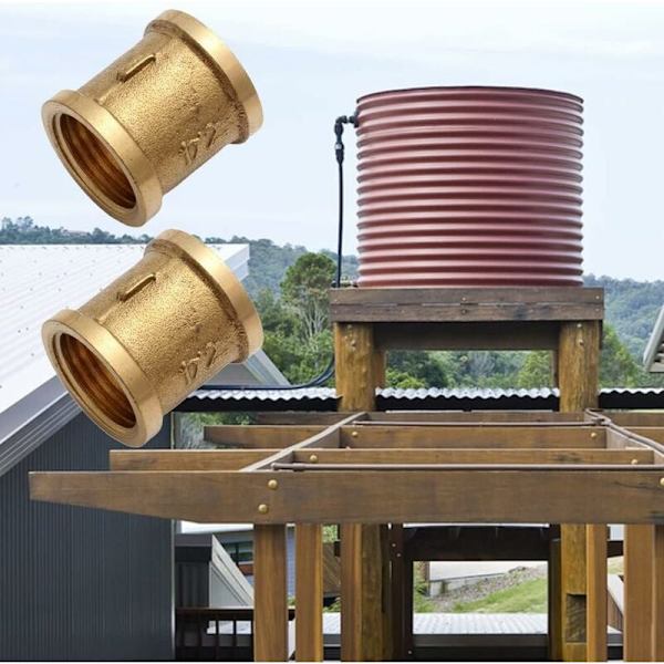 Hunkonnektering, hun-tilkoblingsrørgevind, hunkonnektering, 1/2 messingmuffer, 1/2 muffer,