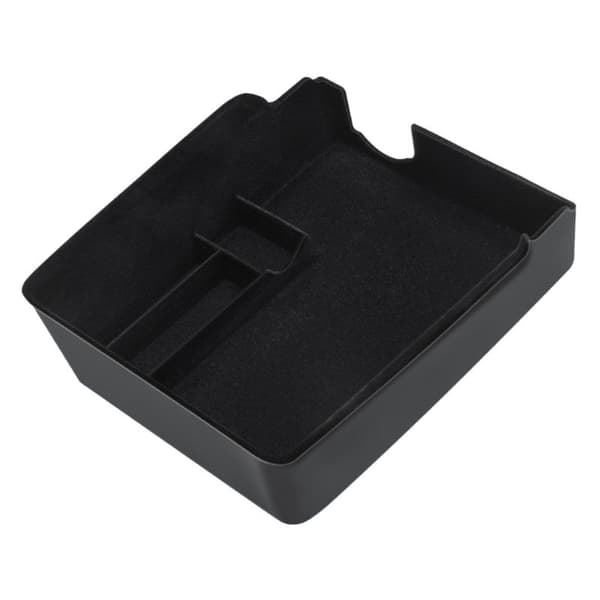 Bil Central Armrest Bageste Opbevaringsboks til Model 3 2021 Tilbehør Centerkonsol Flocking Organizer Beholdere
