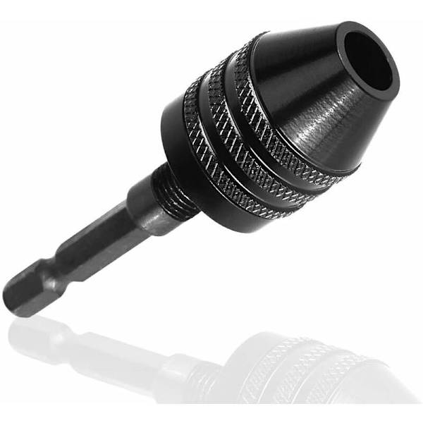 0,3-6,5 mm Nyckellöst Borrchuck Konverteringsverktyg Snabbväxlingsmejsel Adapter med 1/4'' Hex-skaft
