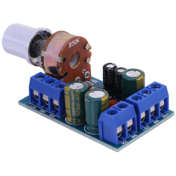 Tda2822 Tda2822M Mini 2.0 Kanals 2 x 1W Stereo Audio Forsterkerkort Dc 5V 12V Bil Volumkontroll Potensiometer Modul