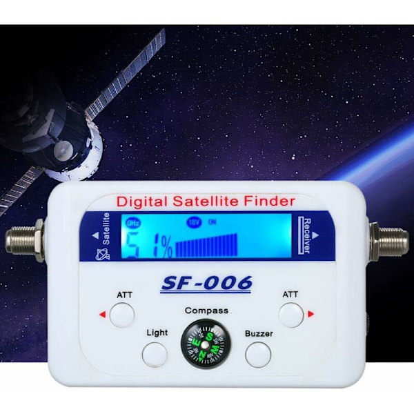 Satelliittietsin - Satelliittietsin LCD-näytöllä ja kompassilla
