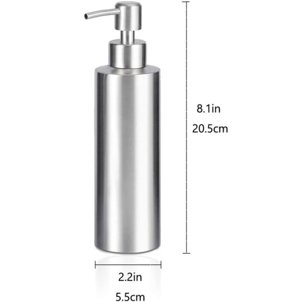 11,8 Dispenser - 304 Rustfrit Håndholdt Dispenser i Rustfrit Stål med Anti-Rust System, Køkken- og Badeværelsespumpe til Væske