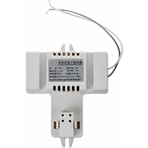 Hvid plastskal 4-benet 2D rørpære lysstofrør ballast 220V 0,19A 38W