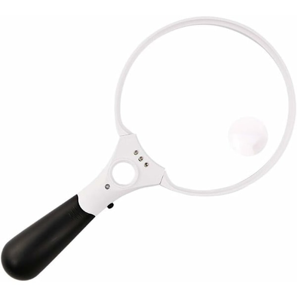 Reparationsförstoringsglas med extra LED-belysning, 3 LED-lampor, 2x 4x 25x förstoring, belyst förstoringsglas