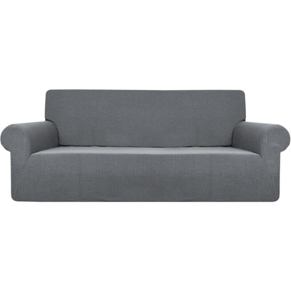1 Stk. Behagelig Sofa Betræk til Soveværelse Stue Strækbar med 3 Sæder Lysegrå