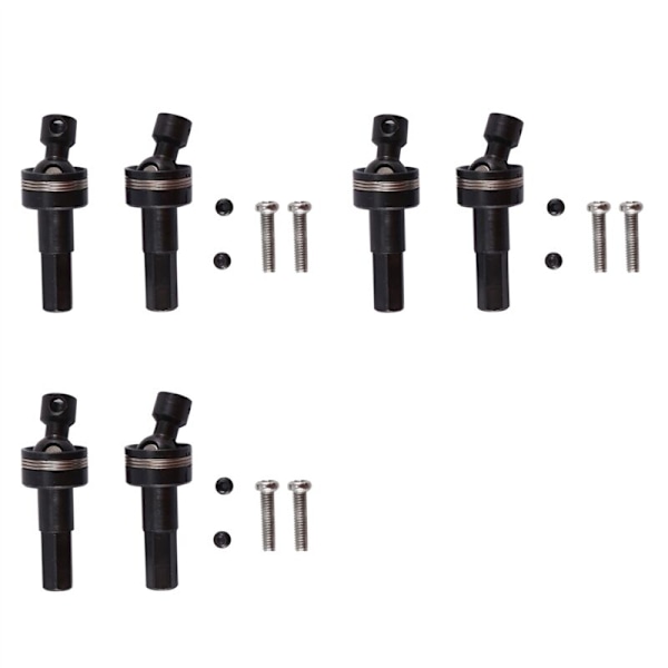 6 st metall axel universal CVD drivaxel 5 mm sexkant för C14 C24 B14 B24 B36 MN D90 MN99S RC bil uppgradering