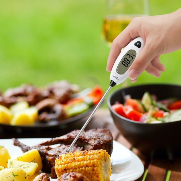 Kökstermometer Present till Män Kvinnor Jul Användbar Digital Matlagningstermometer Sond Mattermometer Direkt Avläsning Termometer Kött Sylt Förbi