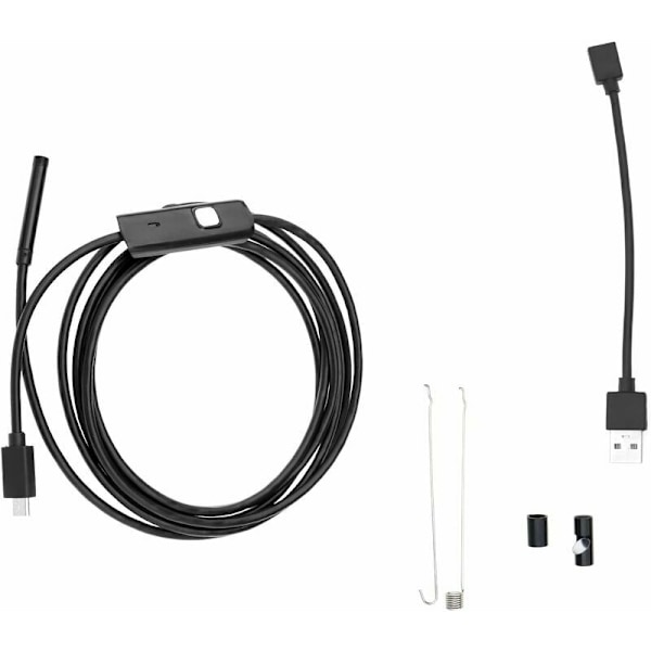 2M Industriell Endoskop 6 LED 5.5mm USB Boreskop Adapter Micro USB Port Endoskop Kit för Android PC