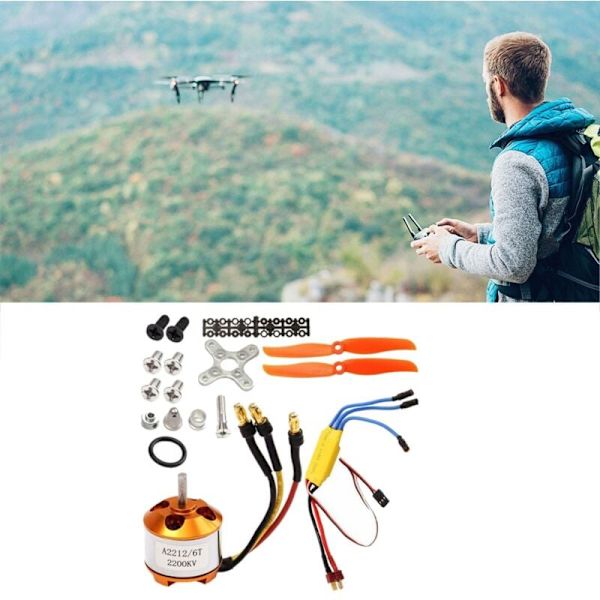 2212 2200KV moottori + 30A ESC 6035 potkuri potkurin suojus sähköinen sarja RC-lentokoneeseen