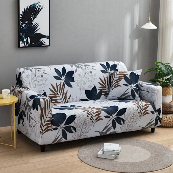 Blomster Sofa Deksel for Polyester Elastisk Sofa Trekk Sofa Stol Beskytter (S)