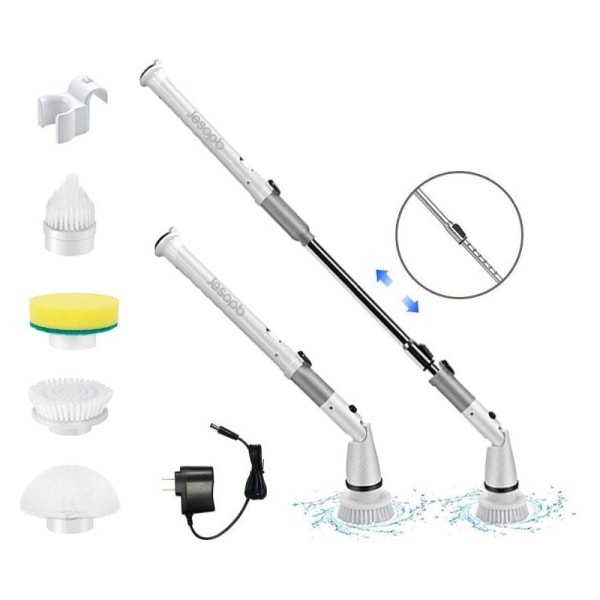 Cordless Electric Cleaning Machine Multifunction Tile Home Kitchen Bathroom Long Handle Powerful Cylinder Cordless Electric Cleaning Brush