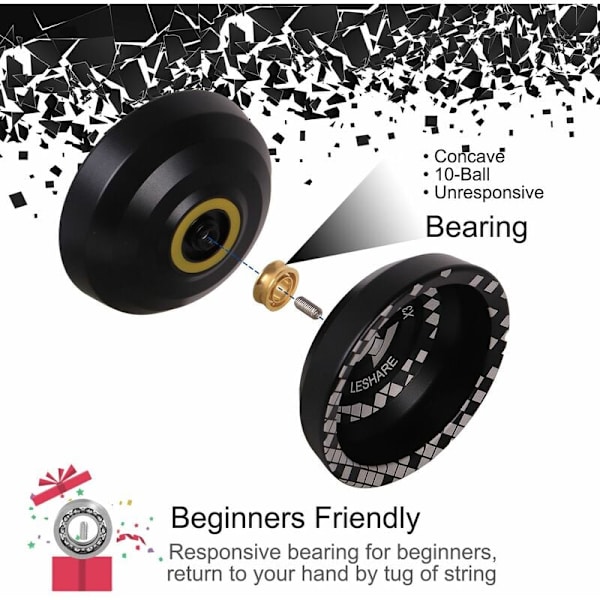 Icke-svarande LIGHT CHASER X3 Tävling Yo-Yo, Legering Yoyo Lämplig för Nybörjare, och att Öva med och Strängar