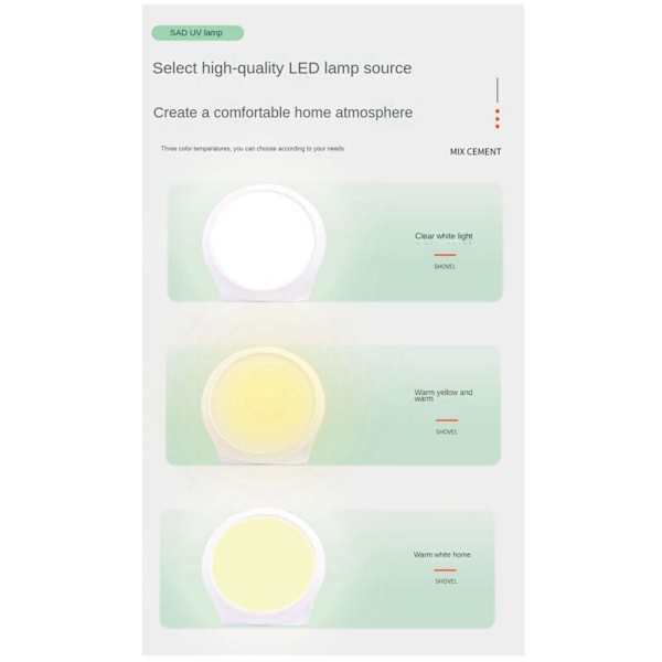 SAD-terapi LED-skrivbordslampa Humör Touch Timing Steglös Dimning Affektiv Sjukdomsterapilampa Simulerar Ljus