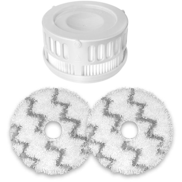 3 st Ersättningsdelar för K10 Pro Säcklös Dammsugare - HEPA-filter, Tvättsbart Mikrofibermopptyg
