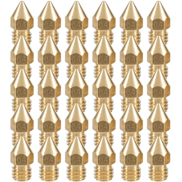 30 st Mk8-munstycke 0,4 mm 3D-skrivarmunstycke Extruder-skrivhuvud för 3D-skrivare -10 (plastlåda 1 st)
