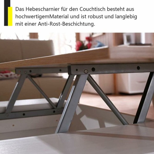 par af bordmekanisme, sofabordhængsel, løftemekanisme, foldbare bufferfjederhængsler, lufttryksløftehængsler