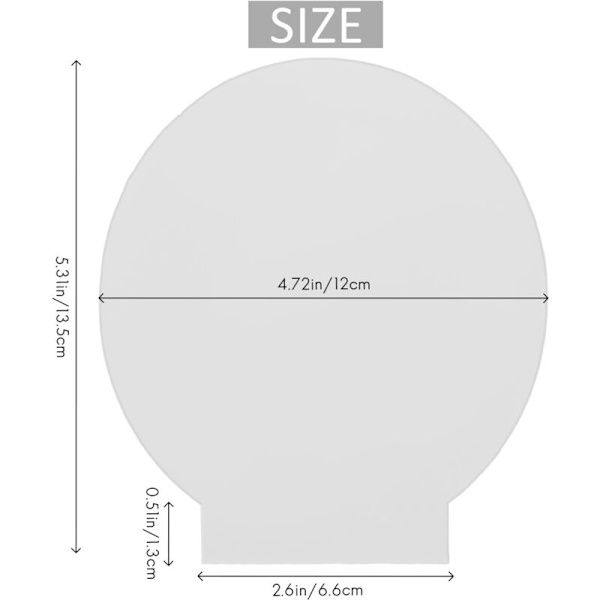 Tykk Klar Plate av Formet Panelplate for LED Lysbase Bordskilt DIY Display Prosjekter Håndverk 6 Deler
