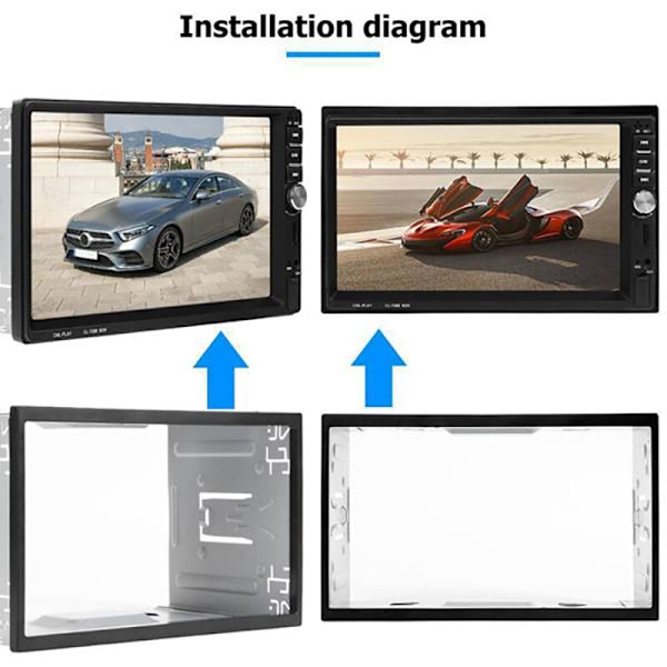 6,2 Tums 2 Din Universal Fascia Ram för Bilradio DVD-spelare Stereo för Golf //MK3/MK4 1997-2009