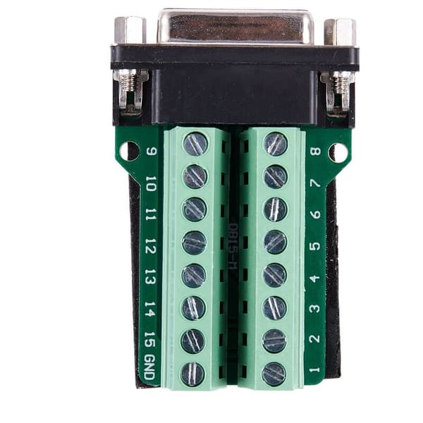 DB15, VGA D-SUB 15-pin terminaladapter PCB breakout-kort
