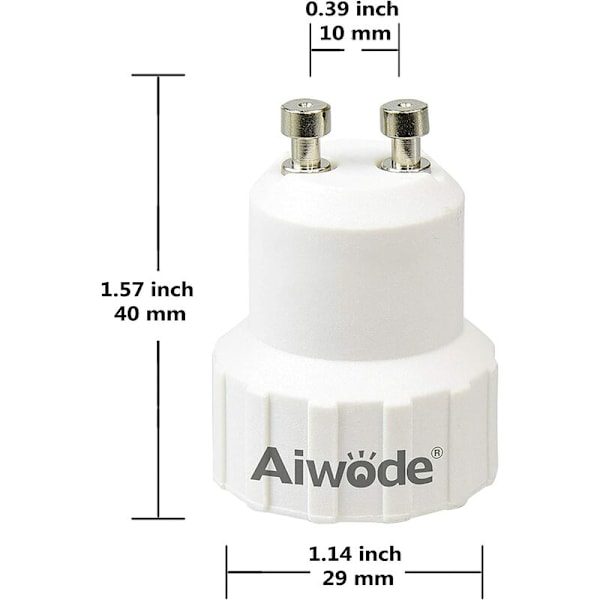 GU10 till E14 Adapter, GU10 till E14 Ljuslampans Basomvandlare Lampans Sockel Adapterhållare, Maximal Effekt 200W, 0250V, 5-pack.