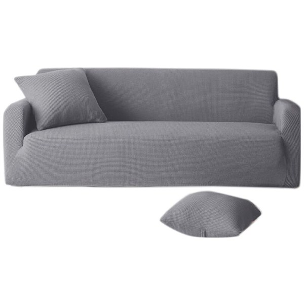 Grå Tykk Sofaovertræk All-inclusive Elastisk Stof Sofaovertræk Armlæn Simpel og Universal Sofahynde (L)