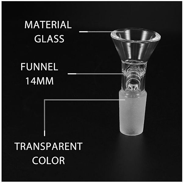 10 stk Glas Tragt 14mm Glas Tragt Adapter Manuel klar glas tragt skål
