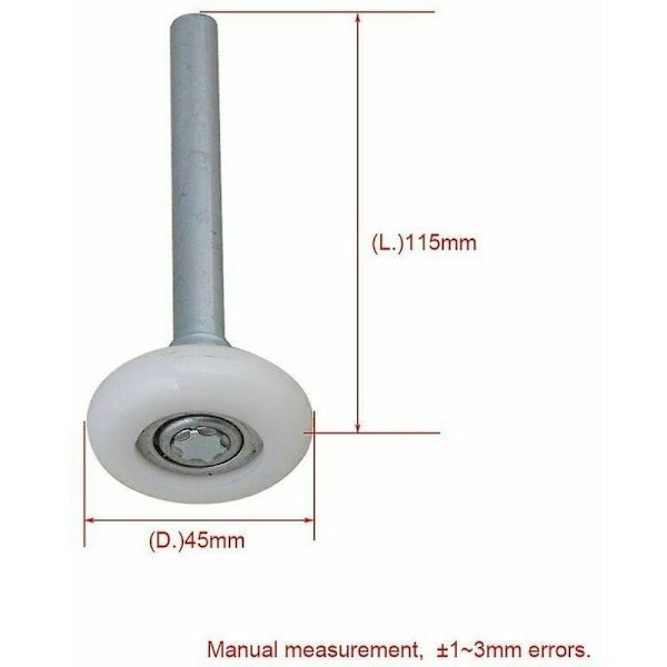 4 kpl Garageavan Rollerit, Nylon-Tiivistetyt Kuulalaakerit 115 mm Akselilla
