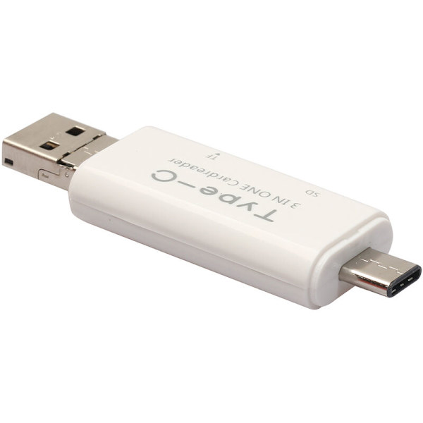 Typ-C -USB OTG Multipelkortläsare USB3.1 Trippel SDTF-kortläsare